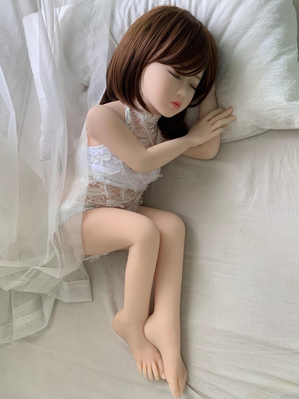 100cm Realistic Flat Chest Young Mini Love Sex Dolls For Men, 100-19